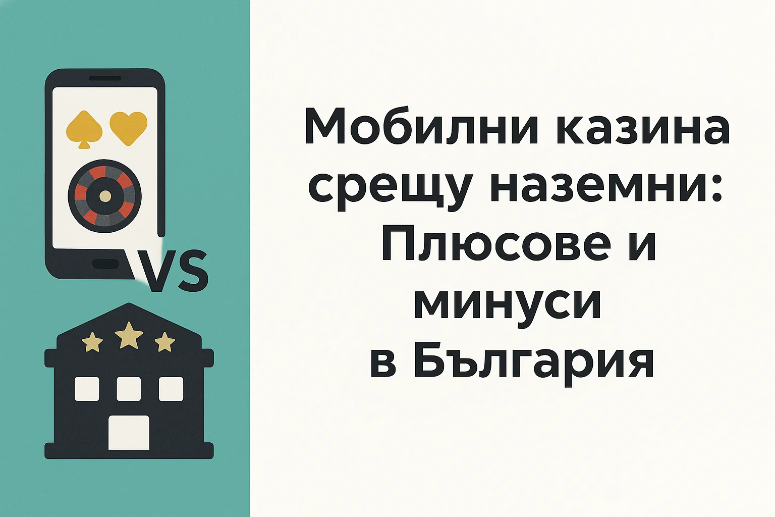 Мобилни казина срещу наземни: Плюсове и минуси в България